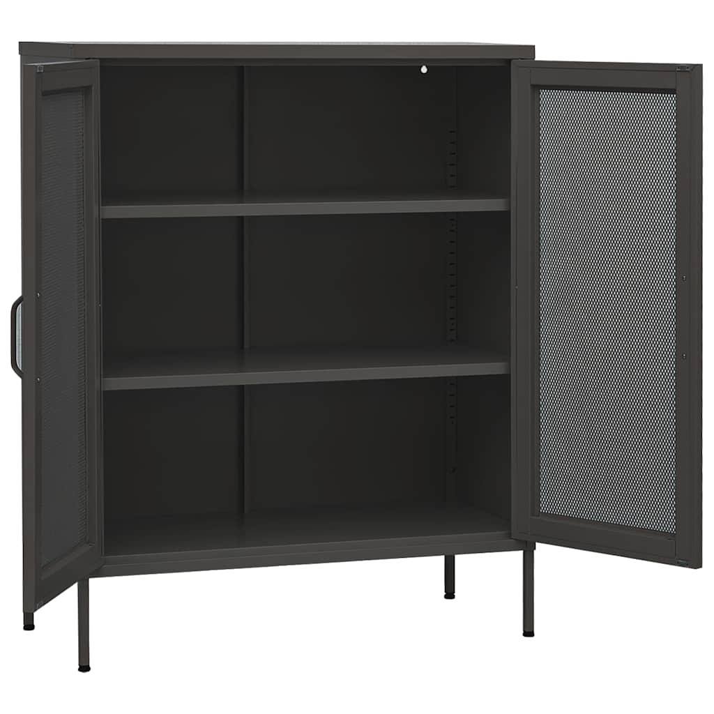 vidaXL Storage Cabinet Anthracite 80x35x101.5 cm Steel 4