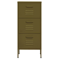 vidaXL Storage Cabinet Olive Green 42.5x35x101.5 cm Steel 3