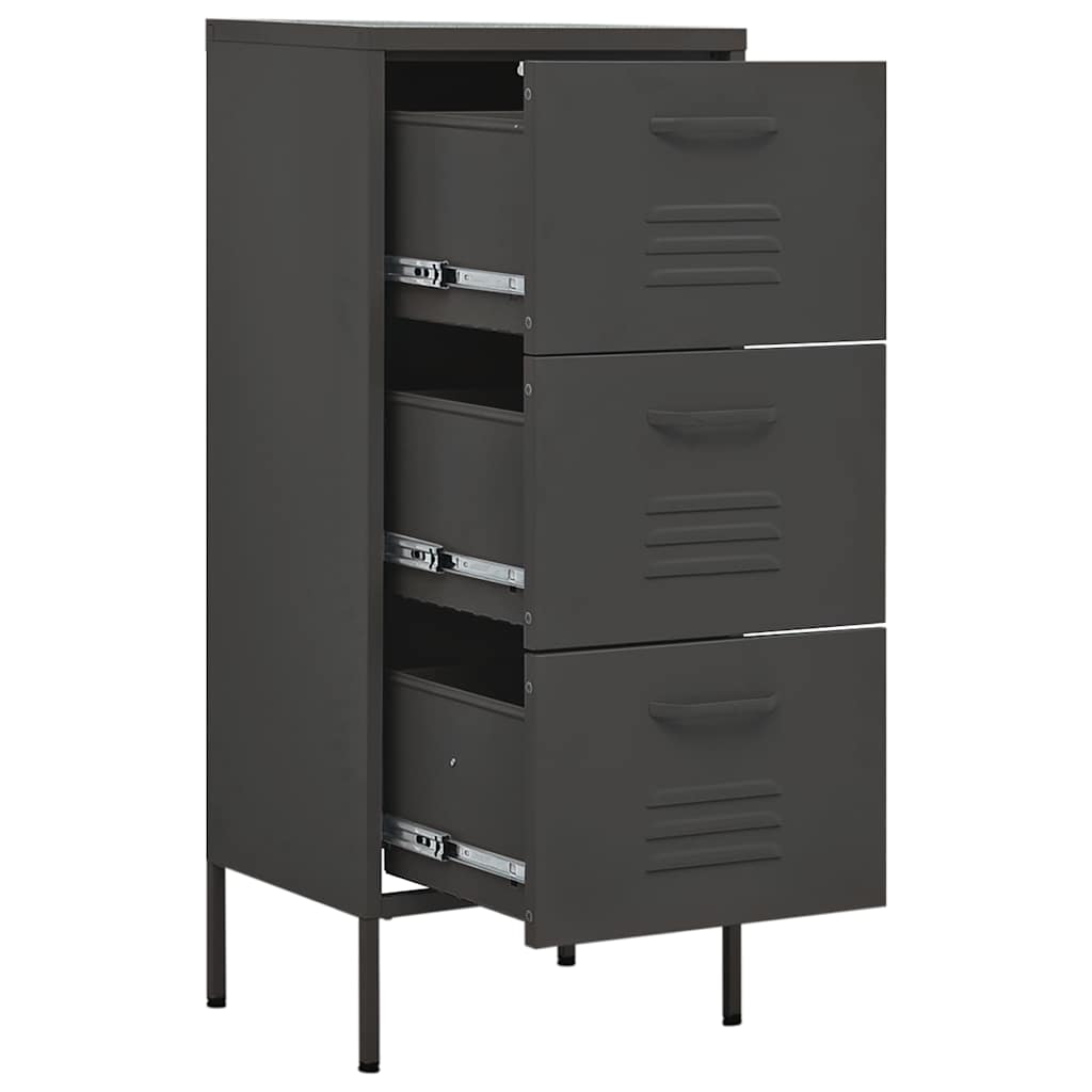 vidaXL Storage Cabinet Anthracite 42.5x35x101.5 cm Steel 6