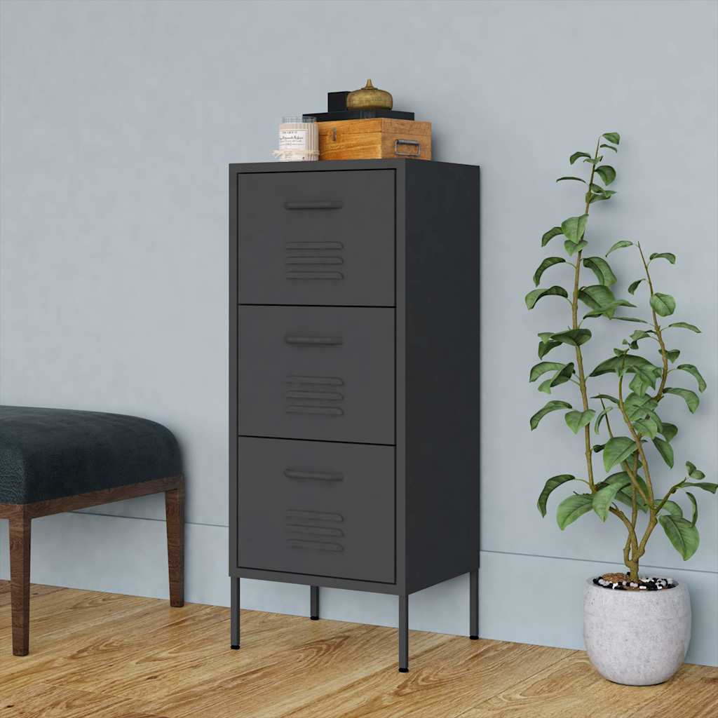 vidaXL Storage Cabinet Anthracite 42.5x35x101.5 cm Steel 1