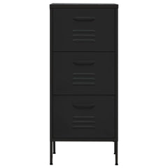 vidaXL Storage Cabinet Black 42.5x35x101.5 cm Steel 3