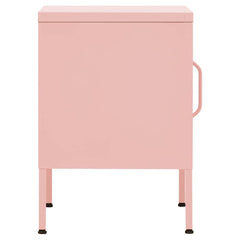 vidaXL Nightstand | Pink | Steel | Small | Levelers | Nightstand | Square 6