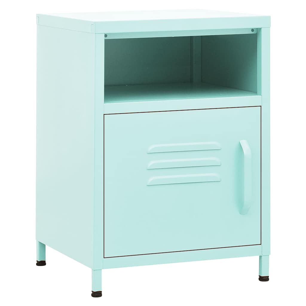 vidaXL Nightstand | Mint | Steel | Medium | Adjustable Feet | Nightstand 2