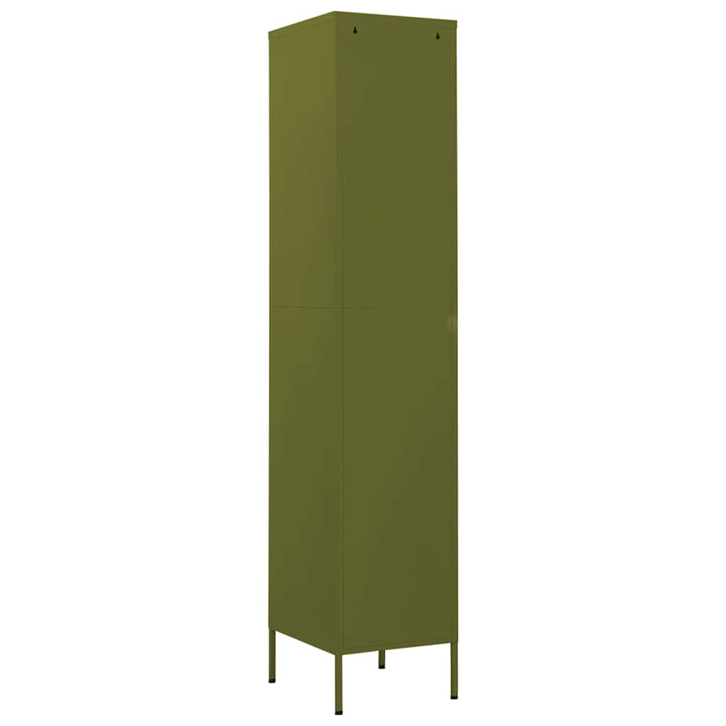 vidaXL Locker Cabinet Olive Green 35x46x180 cm Steel 5