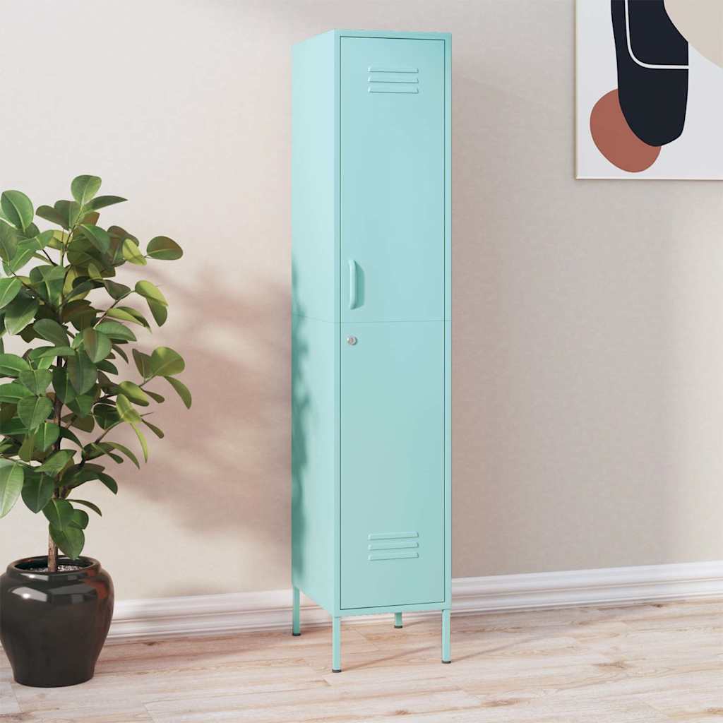 vidaXL Locker Cabinet | Mint | Steel | 35x46x180 cm | Locker Cabinet 1