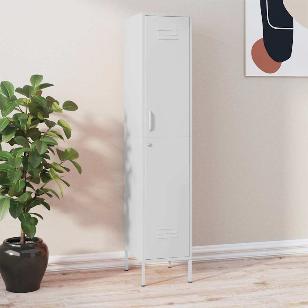 vidaXL Locker Cabinet | White | Steel | 35 x 46 x 180 cm | Locker Cabinet 1