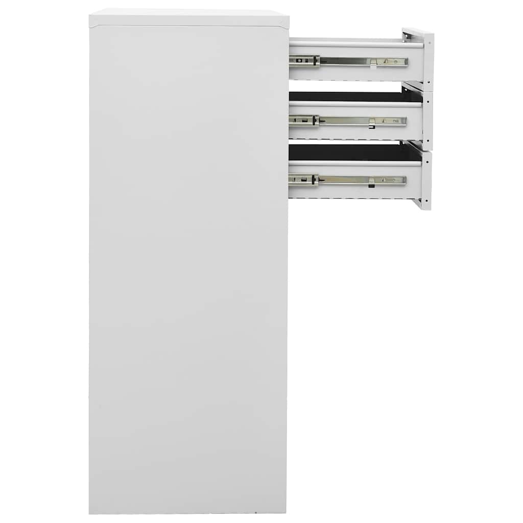 vidaXL Office Cabinet Light Grey 90x40x102 cm Steel 4