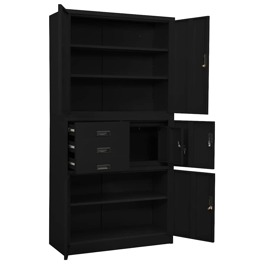 Office Cabinet Black, image 5