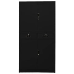 vidaXL Office Cabinet | Black | Steel | 90 x 40 x 180 cm | Office Cabinet 2