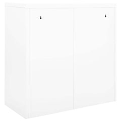 vidaXL Sliding Door Cabinet White 90x40x90 cm Steel 4
