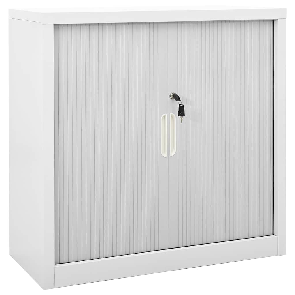 vidaXL Sliding Door Cabinet Grey 90x40x90 cm Steel 1