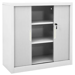 vidaXL Sliding Door Cabinet Grey 90x40x90 cm Steel 5