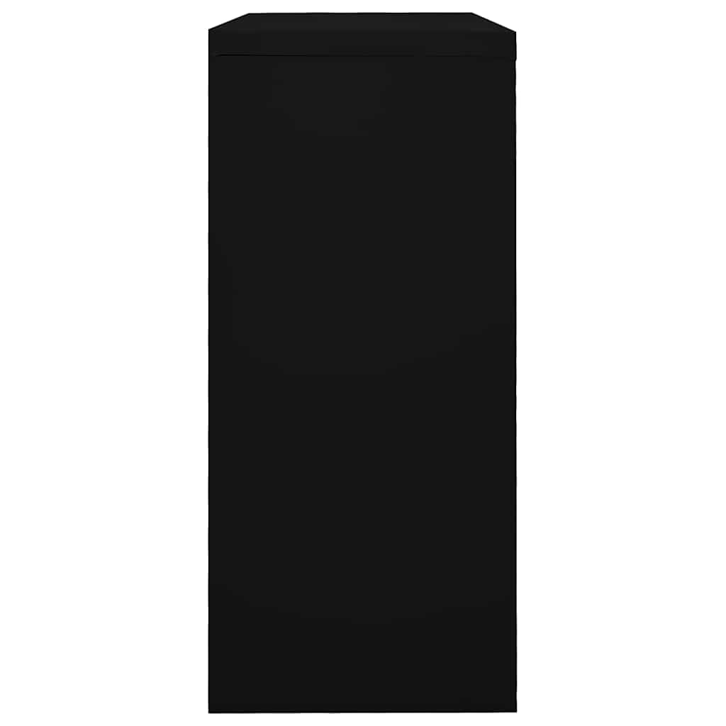 vidaXL Sliding Door Cabinet Black 90x40x90 cm Steel 3