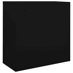 vidaXL Sliding Door Cabinet Black 90x40x90 cm Steel 4