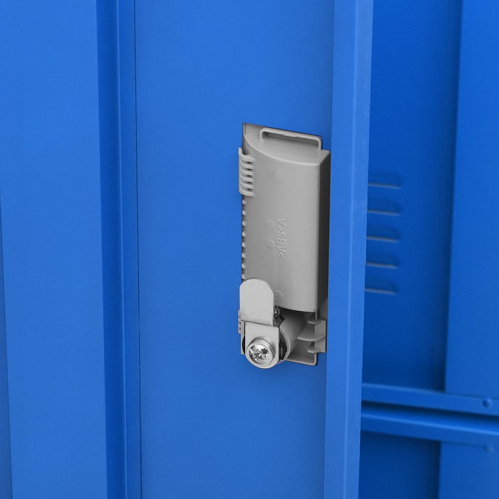 vidaXL Locker Cabinet Light Grey and Blue 90x45x92.5 cm Steel 6