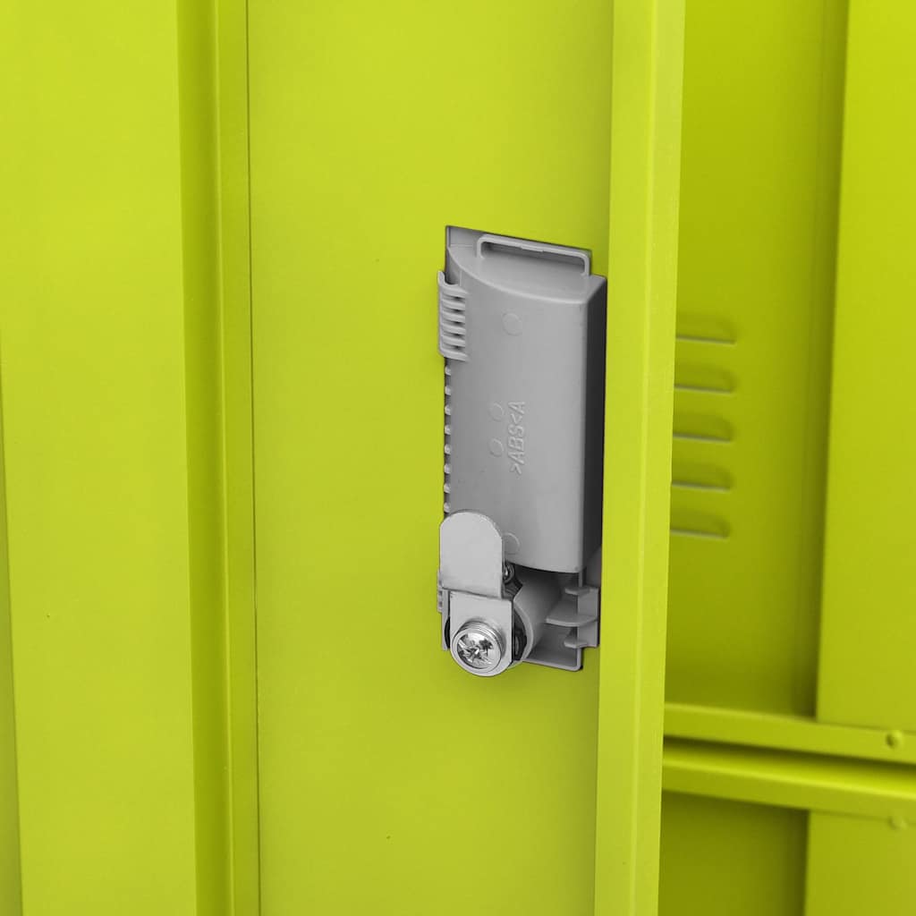 vidaXL Locker Cabinet Light Grey and Green 90x45x92.5 cm Steel 6