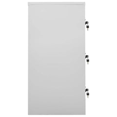 vidaXL Locker Cabinet Light Grey and Red 90x45x92.5 cm Steel 3
