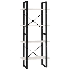 vidaXL Book Cabinet | White | Solid pine wood, Metal | 60x30x140 cm 2