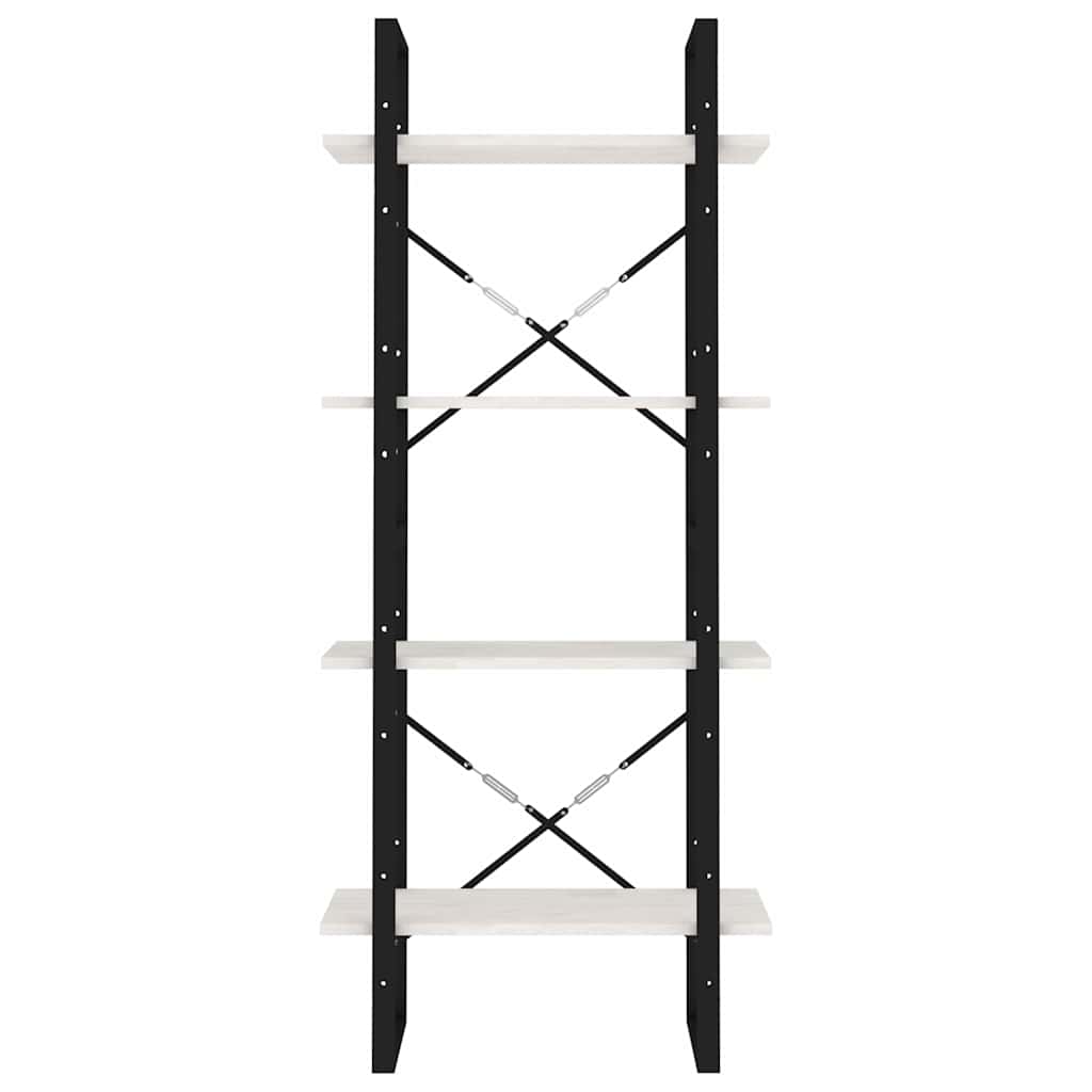 vidaXL Book Cabinet | White | Solid pine wood, Metal | 60x30x140 cm 5