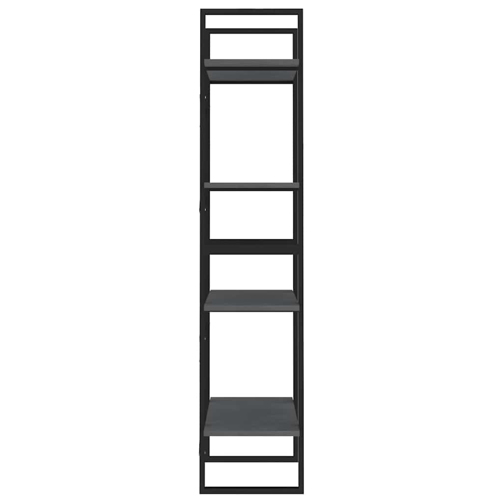 vidaXL Book Cabinet | Grey | Solid pine wood, metal | Medium | Book Cabinet 6