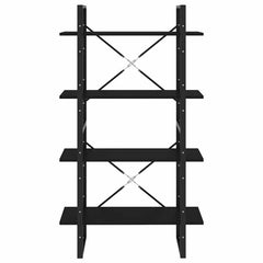 vidaXL 4-Tier Book Cabinet Black 80x30x140 cm Engineered Wood 5