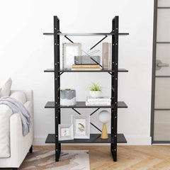 vidaXL Book Cabinet | Grey | Engineered wood, metal | 4-Tier | Book Cabinet 3