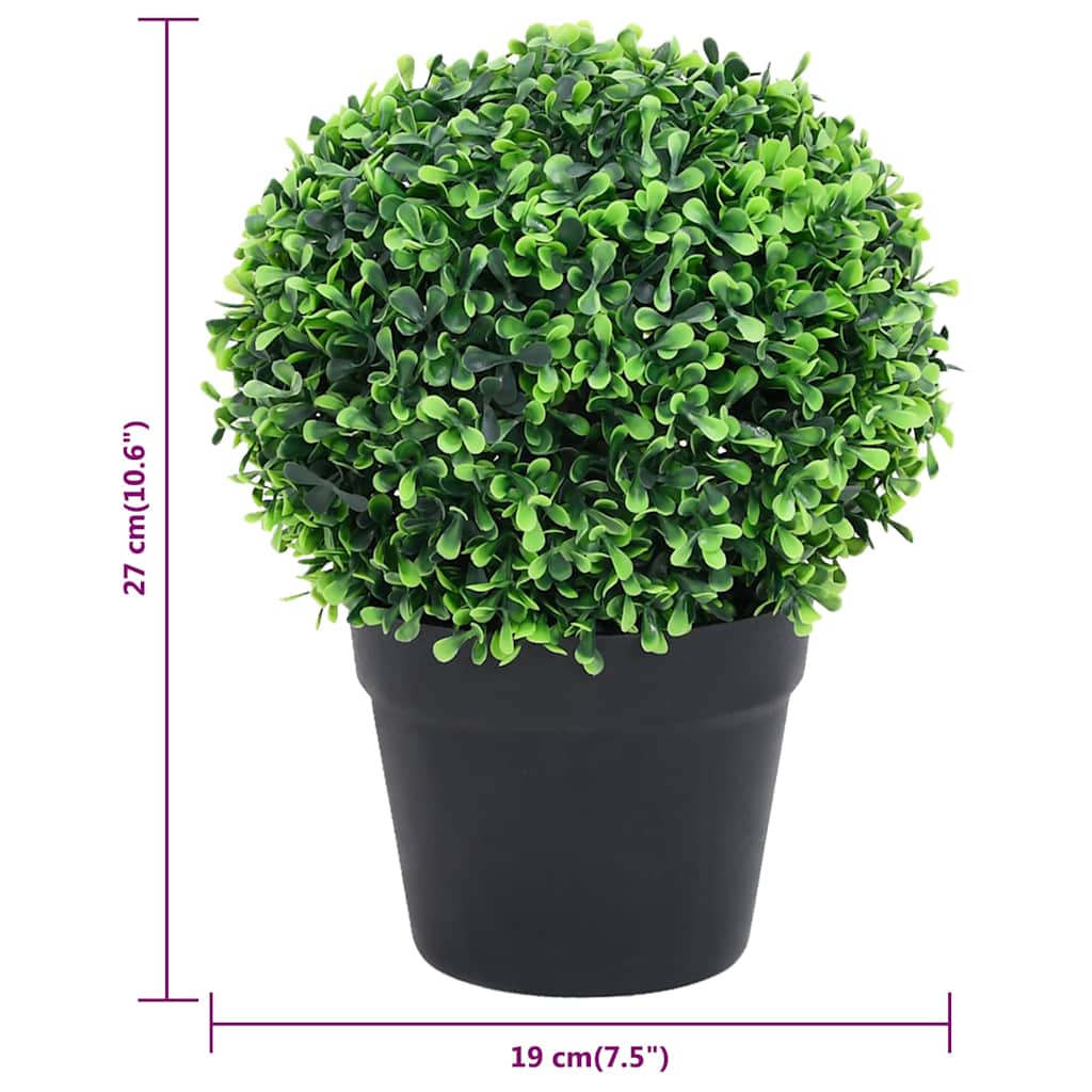 vidaXL Artificial Plant | Set of 2 | Green | Polyethylene | Small 6