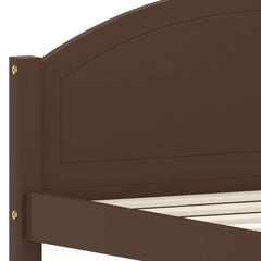 vidaXL Bed Frame without Mattress Dark Brown Solid Pine Wood 100x200cm 6