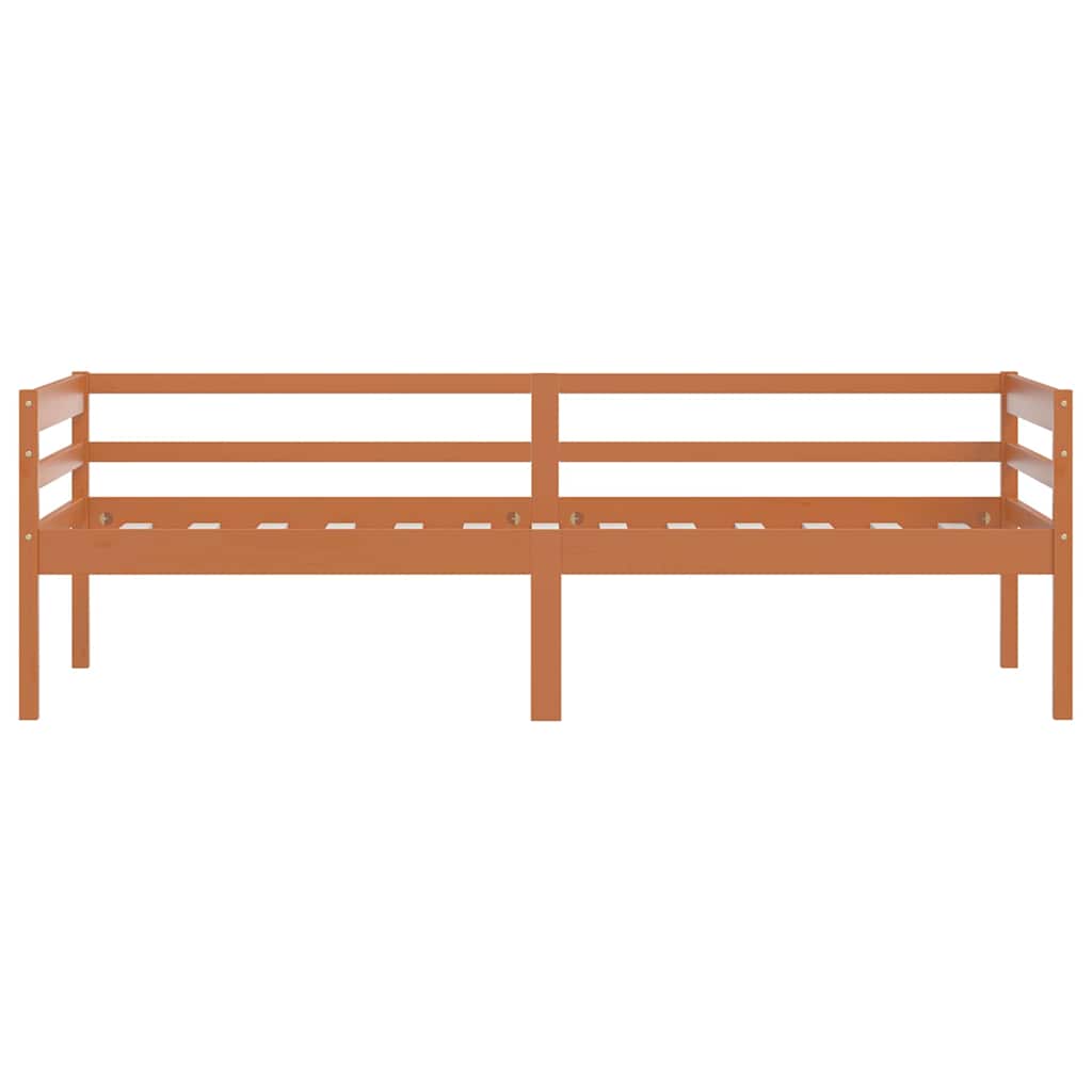 vidaXL Bed Frame without Mattress Honey Brown Solid Pinewood 90x200 cm 4