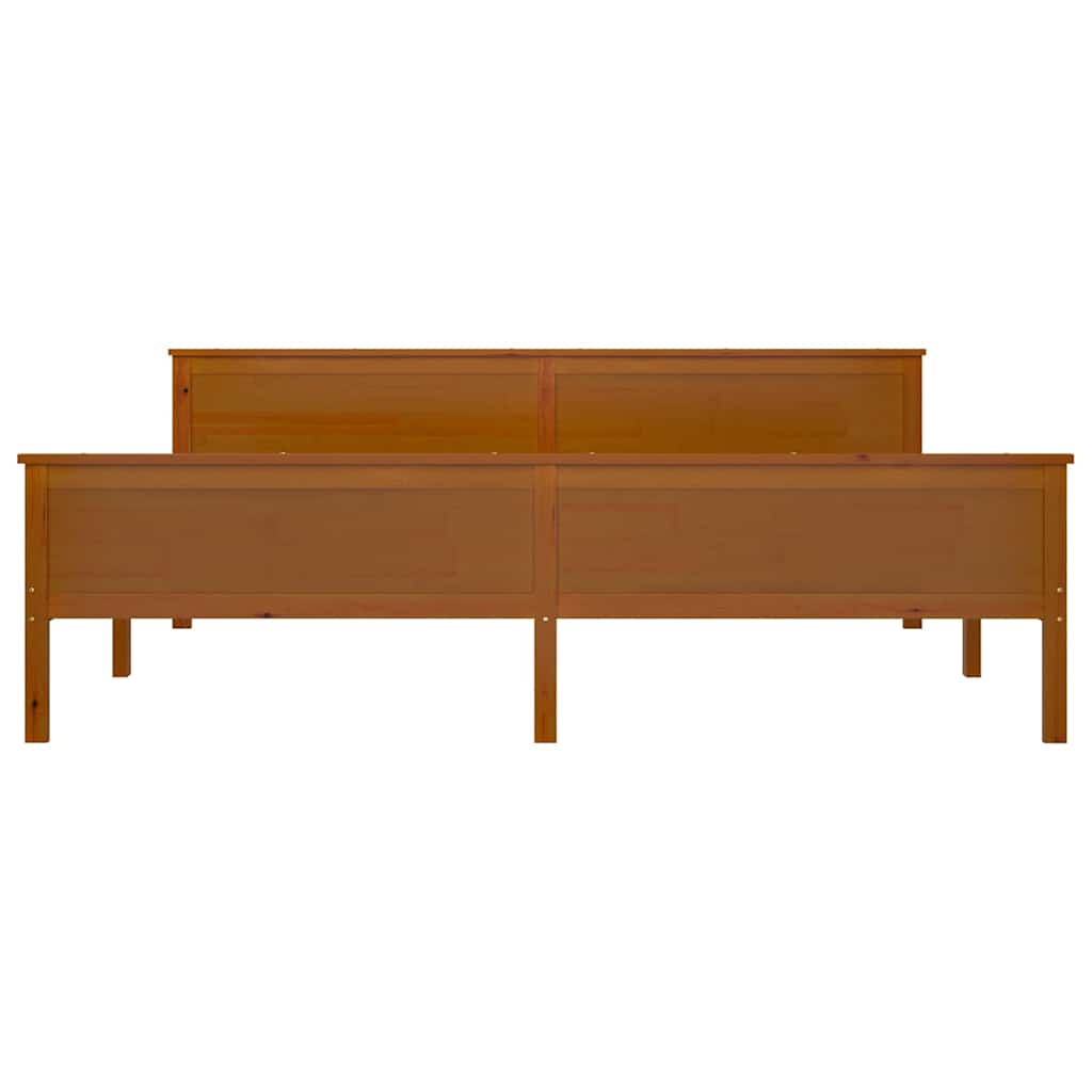 vidaXL Bed Frame without Mattress Honey Brown Solid Wood Pine 200x200cm 4