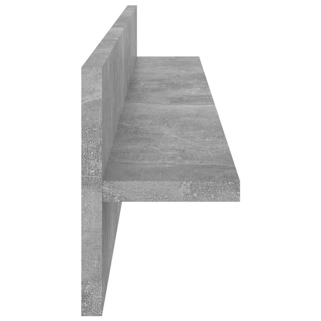 vidaXL Wall Shelf 4 pcs Concrete Grey 80x11.5x18 cm Engineered Wood 5