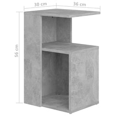 vidaXL Side Table | Concrete grey | Engineered wood | Medium | Side Table 6