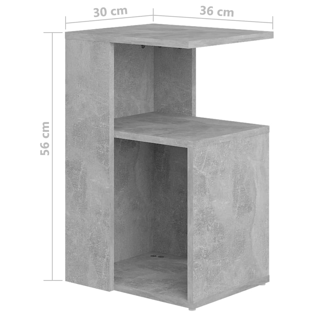 vidaXL Side Table | Concrete grey | Engineered wood | Medium | Side Table 6