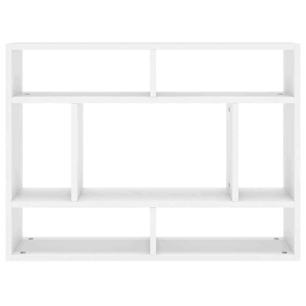 vidaXL Wall Shelf White 75x16x55 cm Engineered Wood 4