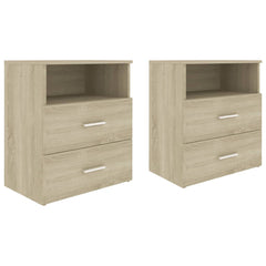 803279 vidaXL Bed Cabinets 2 pcs Sonoma Oak 50x32x60 cm 2