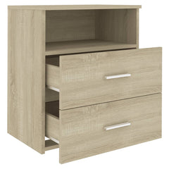 803279 vidaXL Bed Cabinets 2 pcs Sonoma Oak 50x32x60 cm 5
