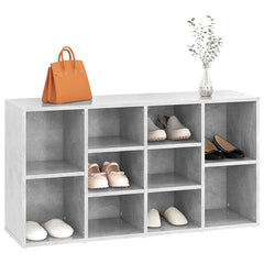 vidaXL Shoe Bench | Concrete Grey | Engineered Wood | Moderate | Shoe Bench 3