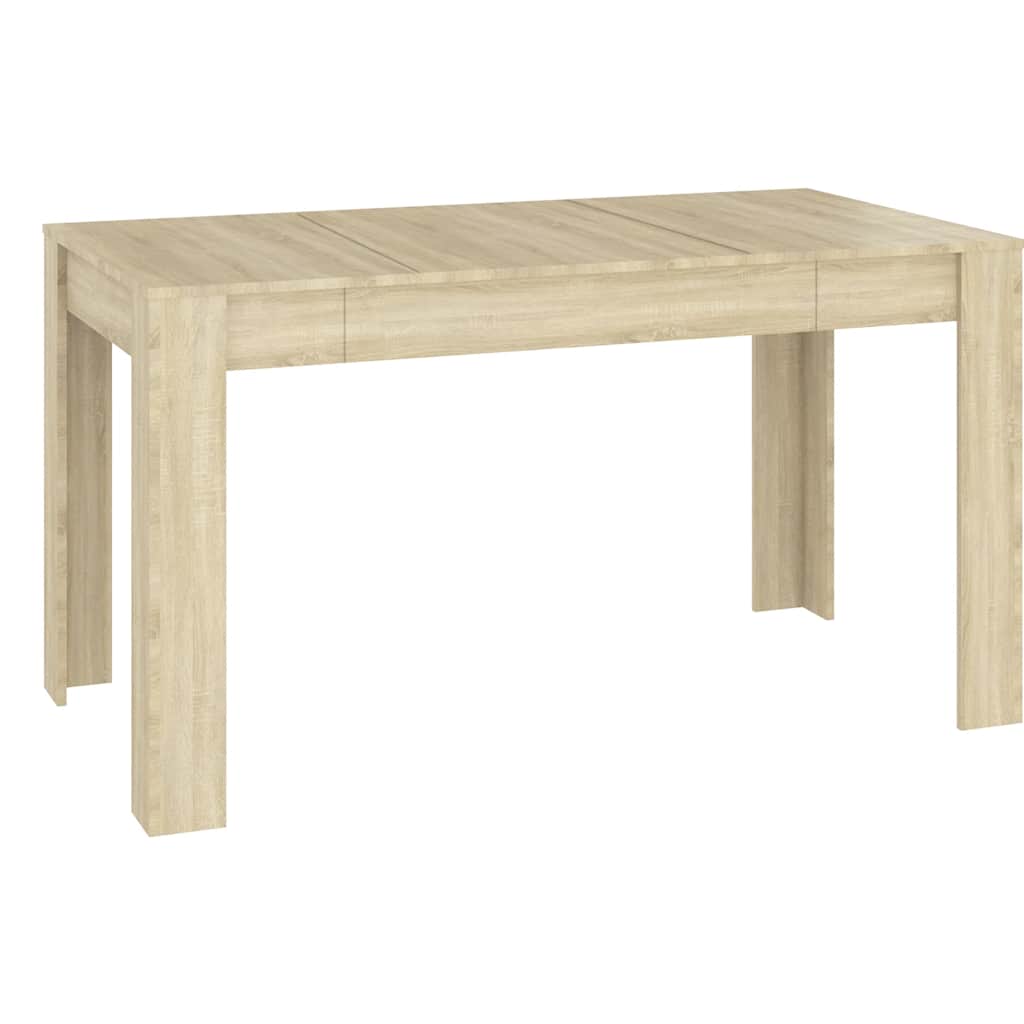 vidaXL Dining Table Sonoma Oak 140x74.5x76 cm Engineered Wood 2