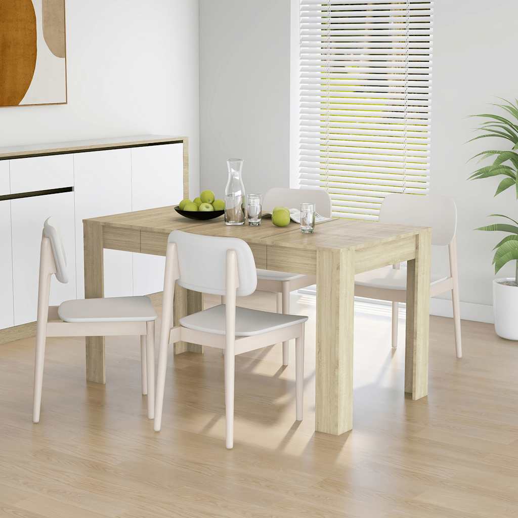 vidaXL Dining Table Sonoma Oak 140x74.5x76 cm Engineered Wood 1