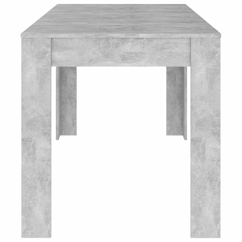 vidaXL Dining Table Concrete Grey 140x74.5x76 cm Engineered Wood 4