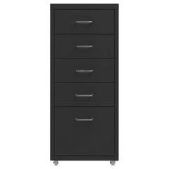 vidaXL Mobile File Cabinet Black 28x41x69 cm Metal 2