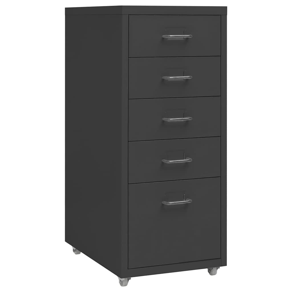 vidaXL Mobile File Cabinet Anthracite 28x41x69 cm Metal 1