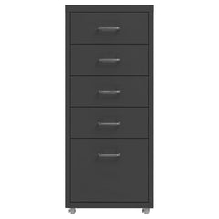 vidaXL Mobile File Cabinet Anthracite 28x41x69 cm Metal 2