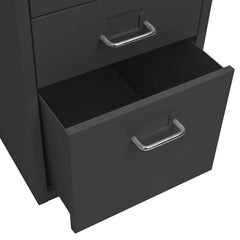 vidaXL Mobile File Cabinet Anthracite 28x41x69 cm Metal 6