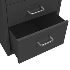 vidaXL Mobile File Cabinet Anthracite 28x41x69 cm Metal 6