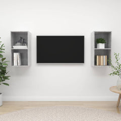 vidaXL 2 Piece Wall-mounted TV Cabinet Set Engineered Wood
