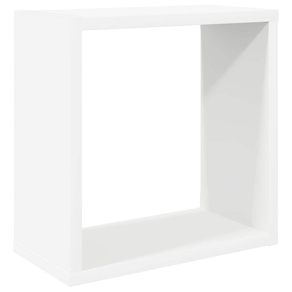 vidaXL Cube Shelf | Set of 4 | White | Engineered wood | Wall mounting 5