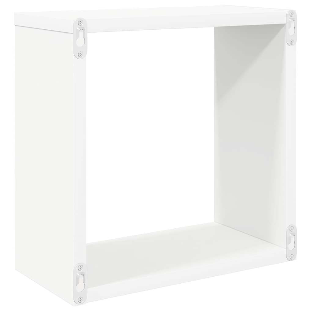 Wall Cube Shelves 6 pcs Height 30 cm White