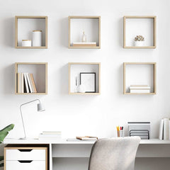 Wall Cube Shelves 6 pcs Height 30 cm Sonoma oak