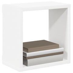 vidaXL Wall Cube Shelves 2 pcs White 26x15x26 cm 4
